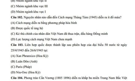 Đề thi thử trắc nghiệm môn Khoa học Xã hội 2017