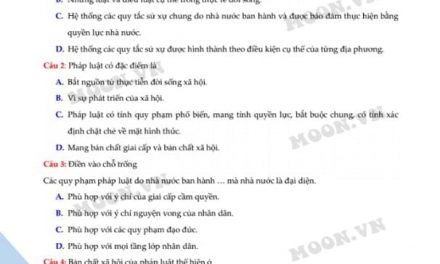 Trắc nghiệm Giáo dục Công Dân 2017